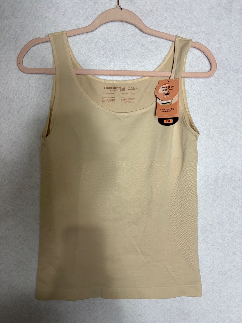 Shapermint Beige Scoop-Neck Tank Top
